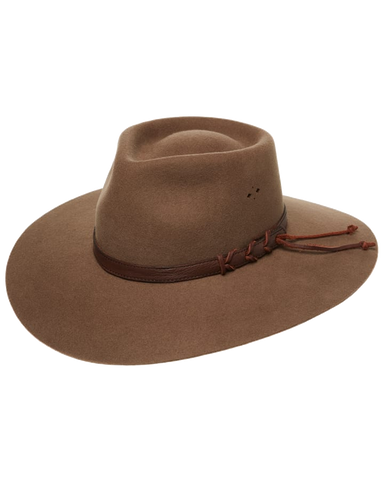 Statesman - Big Australian Wool Felt Hat - Light Brown