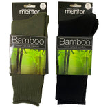 Mentor - Bamboo Natural Comfort Socks - Black / Green
