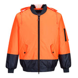 Portwest - MJ304 - Hi-Vis Bomber Jacket - Yellow/Navy - Orange/Navy