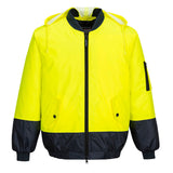 Portwest - MJ304 - Hi-Vis Bomber Jacket - Yellow/Navy - Orange/Navy