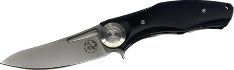 Tassie Tiger - 21cm Fast Action Folding Pocket Knife - Black/Silver