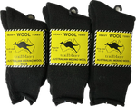 Heavy Duty Black Australian Merino Wool Socks - Youth / Regular / King Size