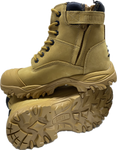 Munka - Zebu Side Zip Lace Up Composite Toe Boot - Wheat