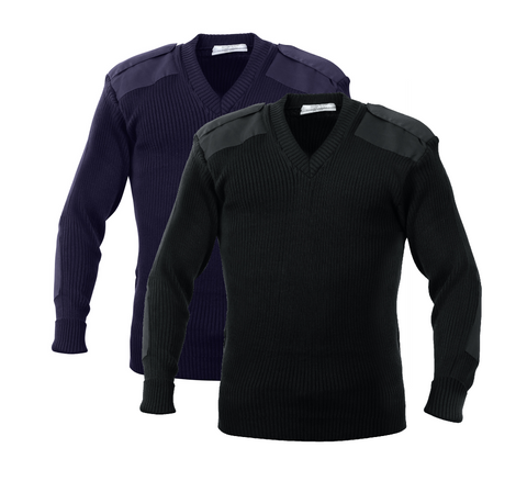 Rothco - G.I. Style Acrylic V-Neck Sweater - Black / Navy