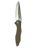 Tassie Tiger - 21.5cm Fast Action Tanto Folding Knife - Coyote