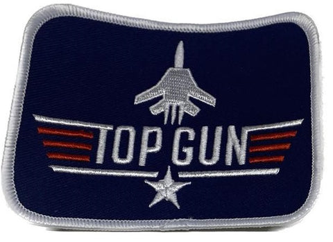 Top Gun Navy Blue Sew On Patch - 10cm x 8cm
