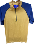 Wilderness Wear -  U904 - Australian Made Pure Merino Wool Zip Neck Thermal Short Sleeve Tops - SPECIAL