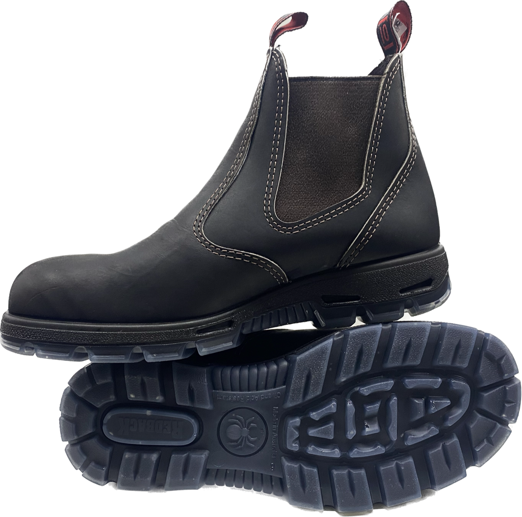 Redback UBOK Elastic Sided Brown Leather Slip On Boot Non Safety