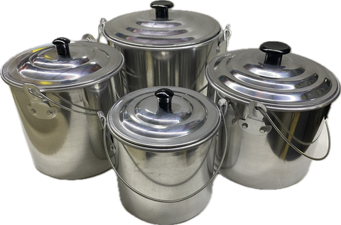 Aluminium Billy Pots - 900ml / 1.3L / 1.6L / 2.4L