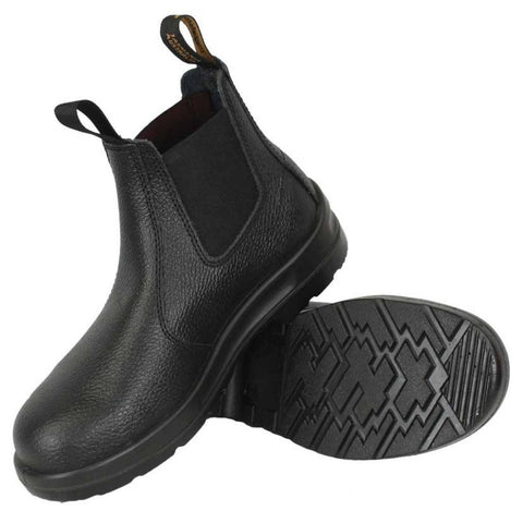 Blundstone - #330 Elastic Sided Black Leather Slip On Boot - Steel Cap - Surplus City