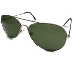 Silver Frame / Smokey Aviator Sunglasses