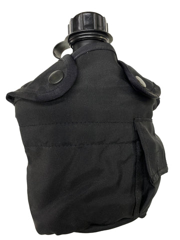 1ltr Black Canteen Bottle and Pouch