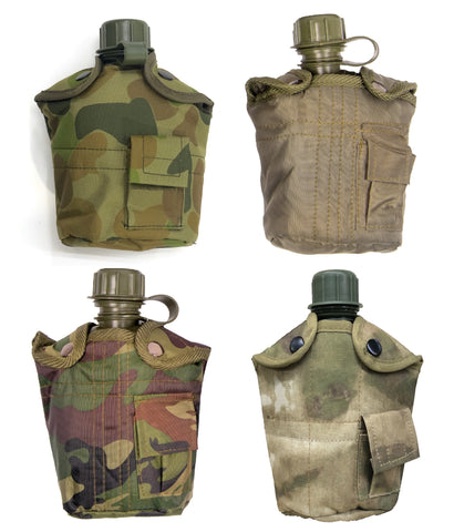 Water Bottle with ALICE Cover - Auscam DPCU/ Woodland / Olive / Multicam