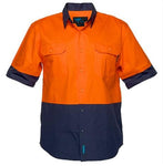 Portwest- MS902 - Hi-Vis Two Tone Short Sleeve Shirt - Yellow/Navy - Orange/Navy - Surplus City