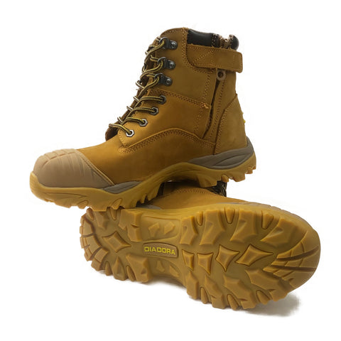 Diadora - Craze Lace Up Composite Toe Work Boots - Black / Wheat / Stone