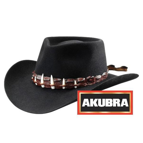 Akubra - The Croc Hat - Black - Surplus City