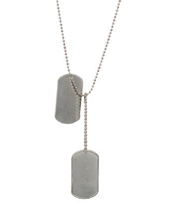 US Style Dog Tags with Silencers - Plain / Sunken Printed - Surplus City