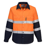 Portwest - FR04 - Portflame Flame Resistant Shirt - Yellow/Navy - Orange/Navy