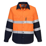 Portwest - FR04 - Portflame Flame Resistant Shirt - Yellow/Navy - Orange/Navy