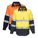 Portwest - FR04 - Portflame Flame Resistant Shirt - Yellow/Navy - Orange/Navy