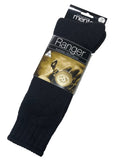 Ranger Wool Socks - Khaki / Black - Size 3/8 - Size 7/11 - Size 12/15 - Australian Made
