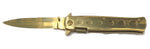 Stiletto Folding Knife - 23cm - Rainbow / Gold