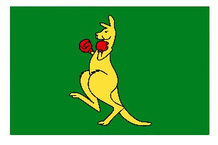 Boxing Kangaroo Heavy Duty Flag  A O C - 6' x 3'