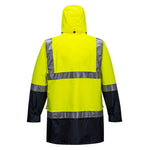 Portwest - MJ306 -  Eyre Lightweight Hi-Vis Rain Jacket with Tape - Yellow & Navy