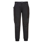 MP703 - Cuffed Slim Fit Stretch Work Pants  - Black / Sand