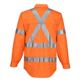 Portwest - MX301 - 100% Lightweight Cotton Long Sleeve Shirt with Cross Back Tape - Orange