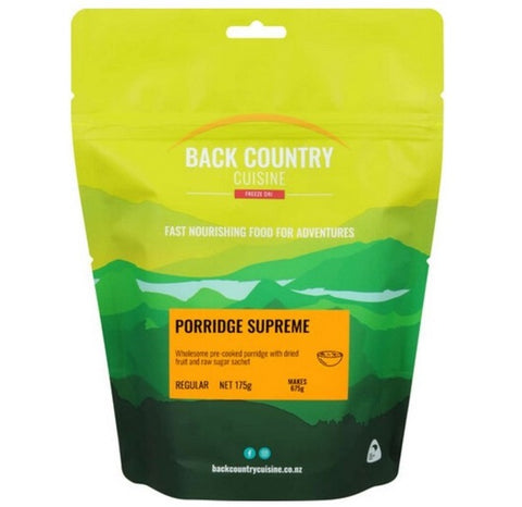 Back Country Cuisine - Single Serve Breakfast MRE's Porridge Supreme - Made in New Zealand