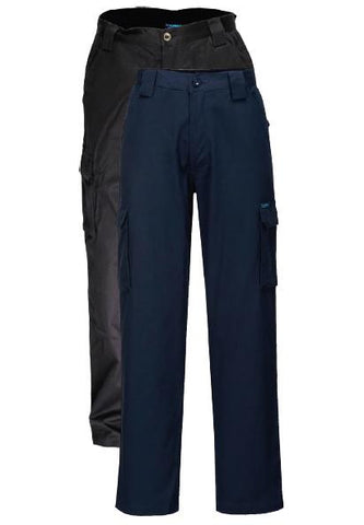 Portwest - MW70E Lightweight Cargo Work Pants - Black / Navy - Surplus City