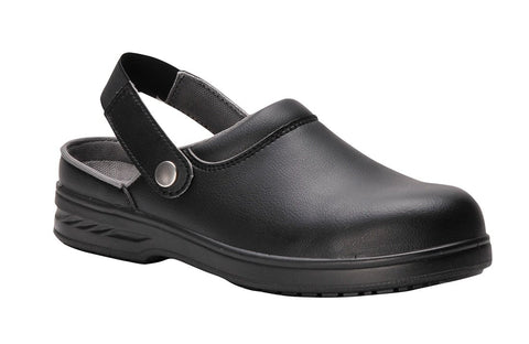 Portwest - FW82 - Safety Clog Chef Shoes - Black - Surplus City