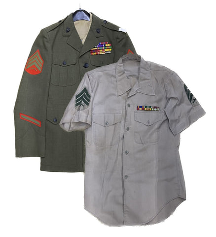 US Marines Sergeant Jacket and Shirt Set with Medal Bar