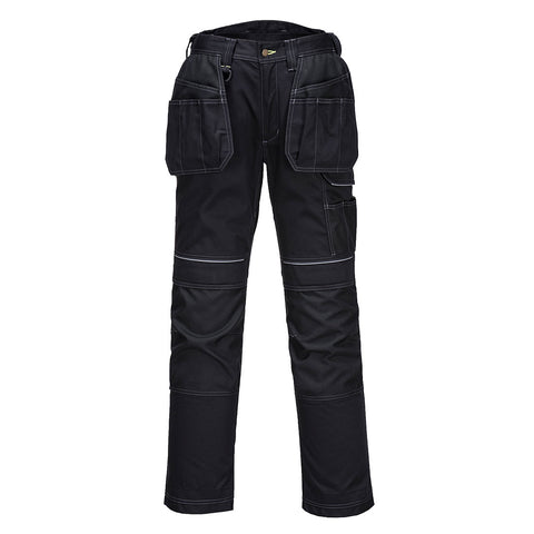 Portwest - T602 - PW3 Holster Work Pants - Black / Grey