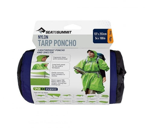 Sea to Summit - Nylon Tarp Poncho 137cm x 253cm - Navy / Green