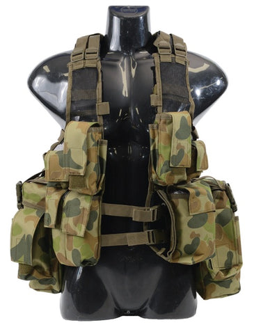 M83 Assault Webbing Vest - South African Style - Auscam DPCU / Black / Woodland