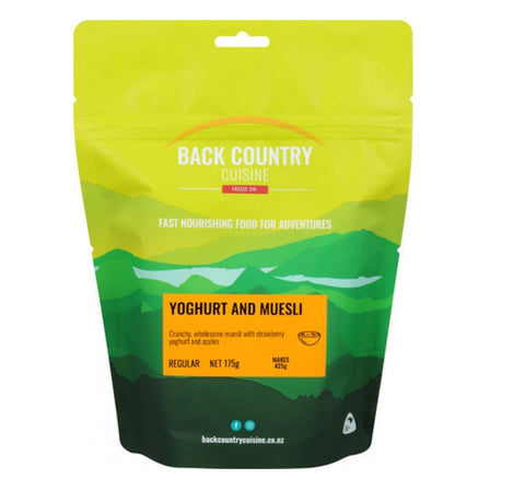 Back Country Cuisine - Single Serve Breakfast MRE's Yoghurt & Muesli - Made in New Zealand