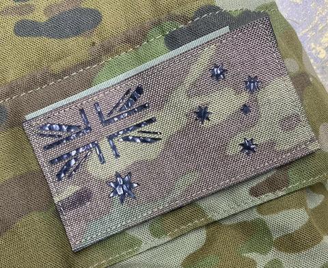 Australian Army Multicam NIR Hook & Loop Flag Patches - Medium