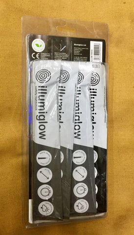 Illumiglow Glow Sticks - 4 Pack 6" 3 x White , 1 x High Intensity