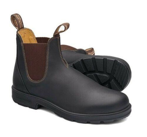Blundstone - #600 Elastic Sided Brown Leather Slip On Boot - Non Safety - Surplus City